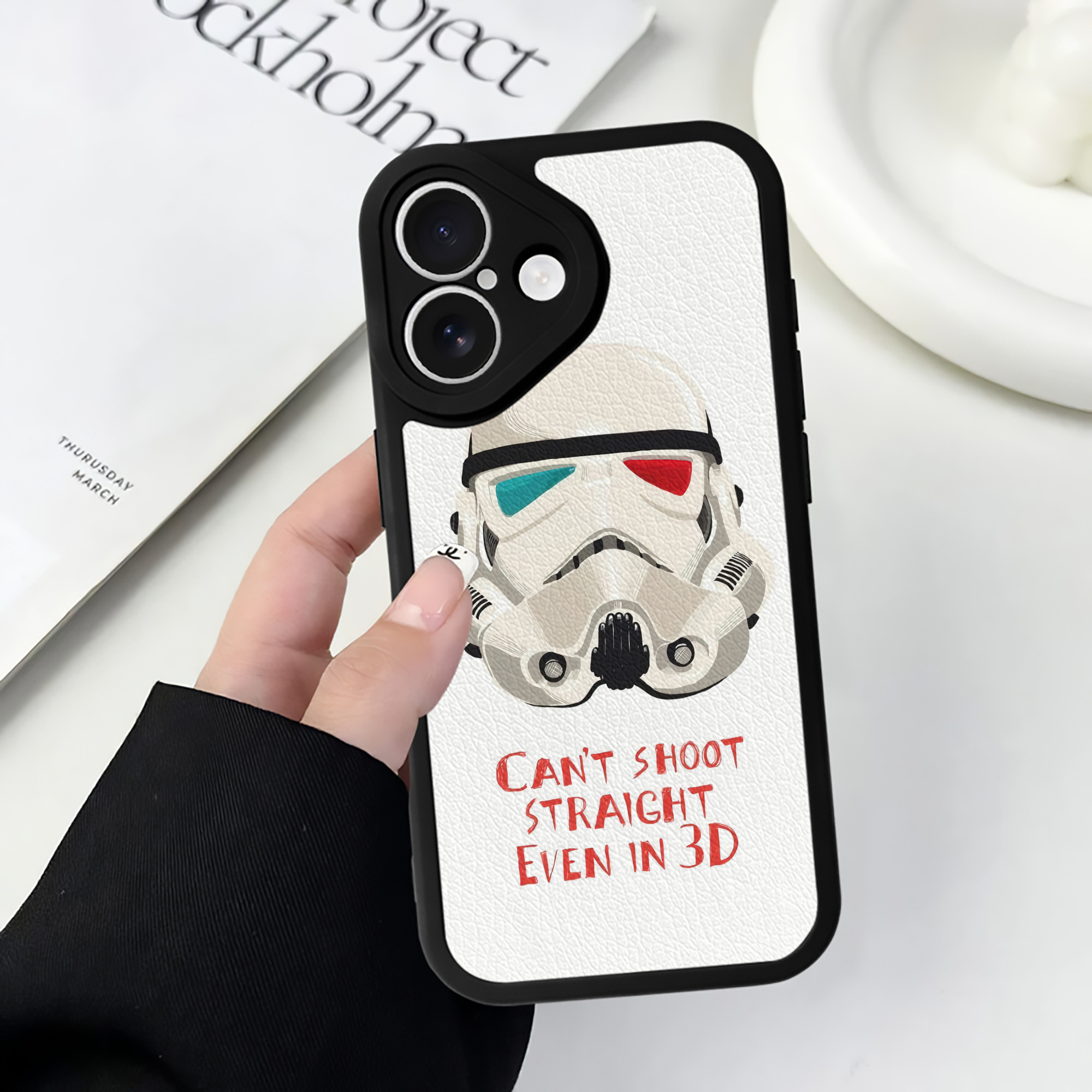 （画像用） スター・ウォーズ Star Wars 【iPhone 16シリーズ対応】シリコンスマホケース（レザー調） 材質：シリコン
